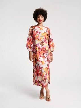 NWT Frances Valentine Minnow Maxi Dress Sun Floral Pockets Size XS Retro Boho